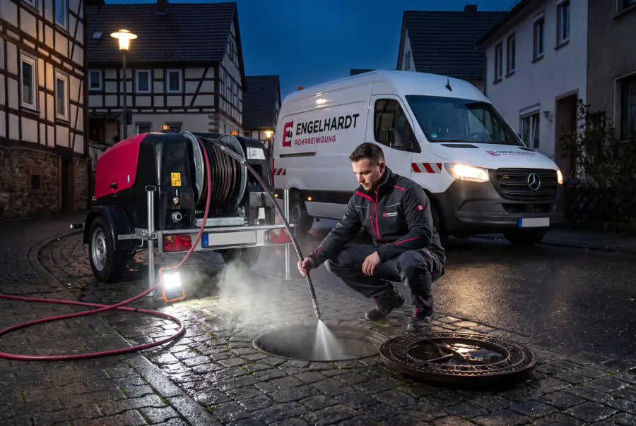 Kanalreinigung mit Hochdruck im Notdienst